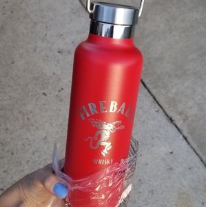 New-in-box Fireball Stainless Powder-Coated Water Bottle!